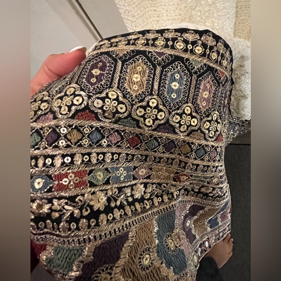 House of India Embroidered Georgette Salwar Kameez gown frock reception XL - Picture 9 of 16